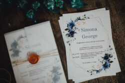 Invitatie Blue Watercolor