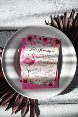 Invitatie Botez - Flamingo