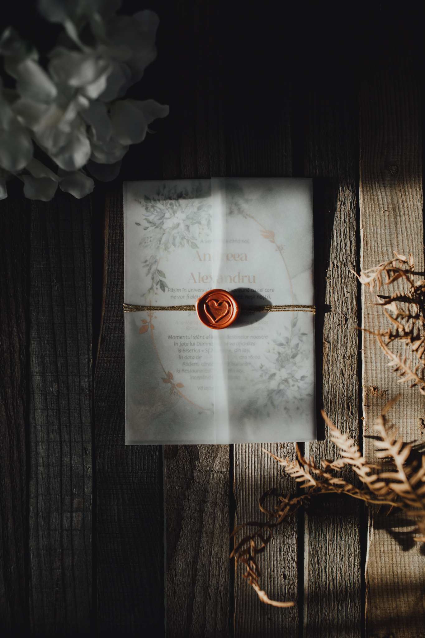 _11A6226 Invitatie de nunta - Elegant Floral Marble - imagine 1