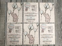 Invitatie Elefant - Baby Boy - imagine 2