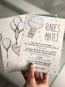 Invitatie Elefant - Baby Boy - imagine 3