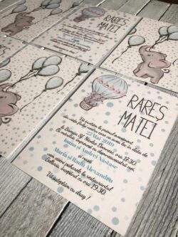 Invitatie Elefant - Baby Boy - imagine 4