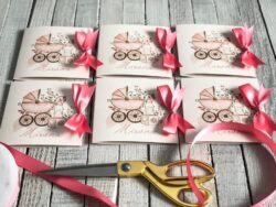 Invitatie Botez - Trolley Baby Girl - imagine 3