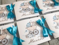Invitatie Botez - Trolley Baby Boy - imagine 4
