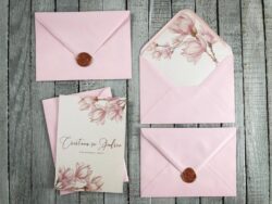Invitatie cu plic si sigiliu - Magnolia - imagine 2