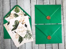 Invitatie cu sigiliu - Tropical Green