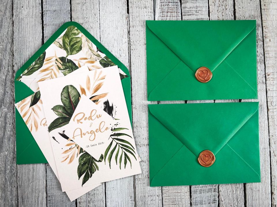 54388399_2229381810431416_8411750357532672000_n Invitatie cu sigiliu - Tropical Green - imagine 1