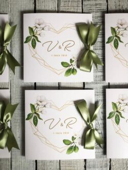 Invitatie cu funda - Green Heart - imagine 3