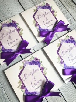 Invitatie cu funda - Purple Mint - imagine 3