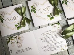 Invitatie cu funda - Green Heart - imagine 2