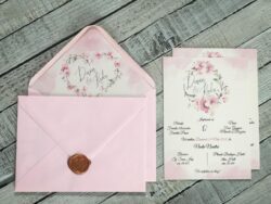 Invitatie roz pastel - imagine 2