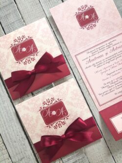 Invitatie Burgundy - imagine 3