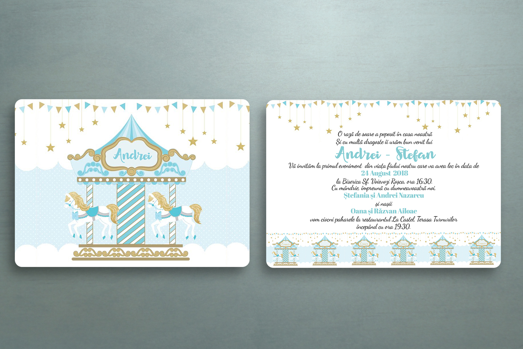 Card-MoSDckup-w-ss Invitatie Botez - Carousel - imagine 1