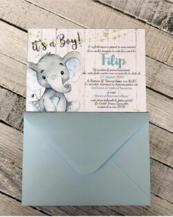 Invitatie Botez - Blue Elephant