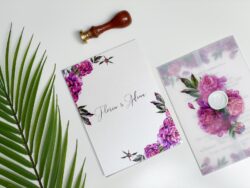 Invitatie cu calc si sigiliu - Peony - imagine 3
