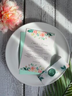 Invitație cu plic și sigiliu -  Minty way - imagine 4