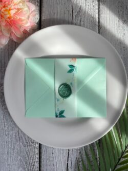 Invitație cu plic și sigiliu -  Minty way - imagine 3