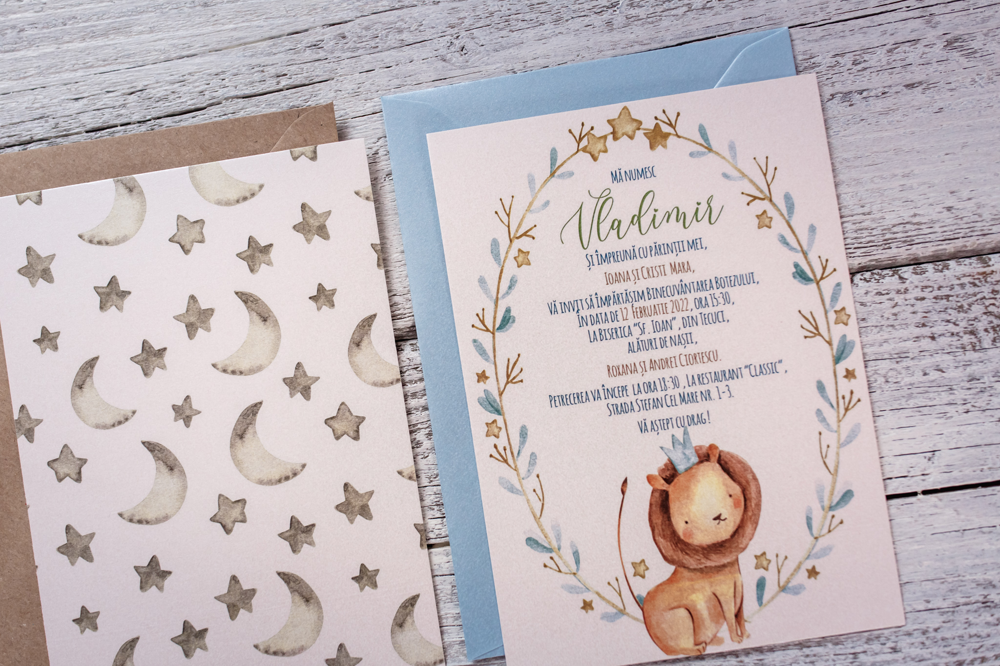 _11A1077 Invitatie Botez - Baby Lion 2 - imagine 1