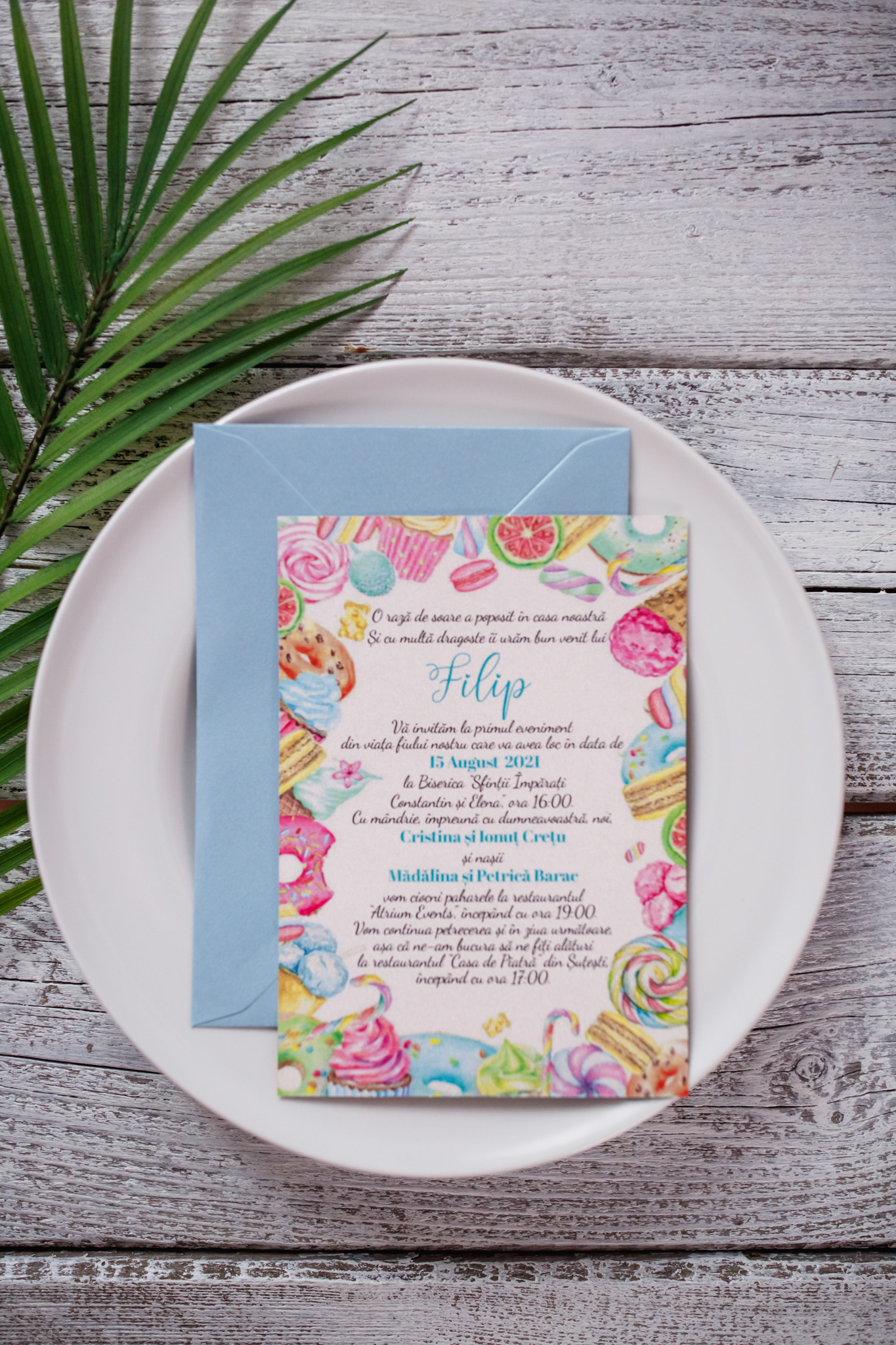 _11A1127 Invitatie Botez - Candy Boy/Girl - imagine 1