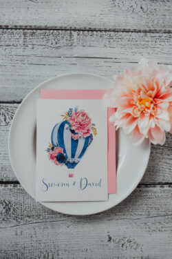 Invitatie cu plic - Pink Baloon