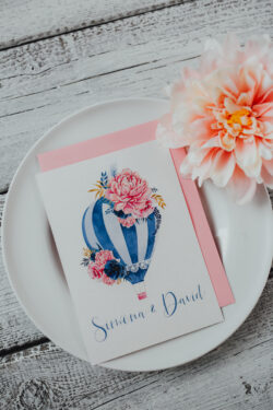 Invitatie cu plic - Pink Baloon - imagine 3