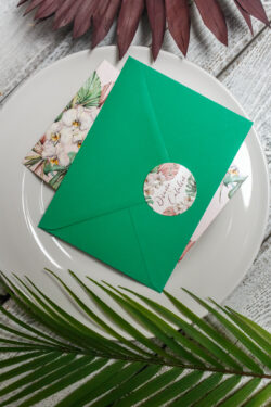Invitatie de nunta cu plic - Boho - imagine 3