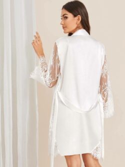 Halat Satin Lace - Bride Personalizat - imagine 4