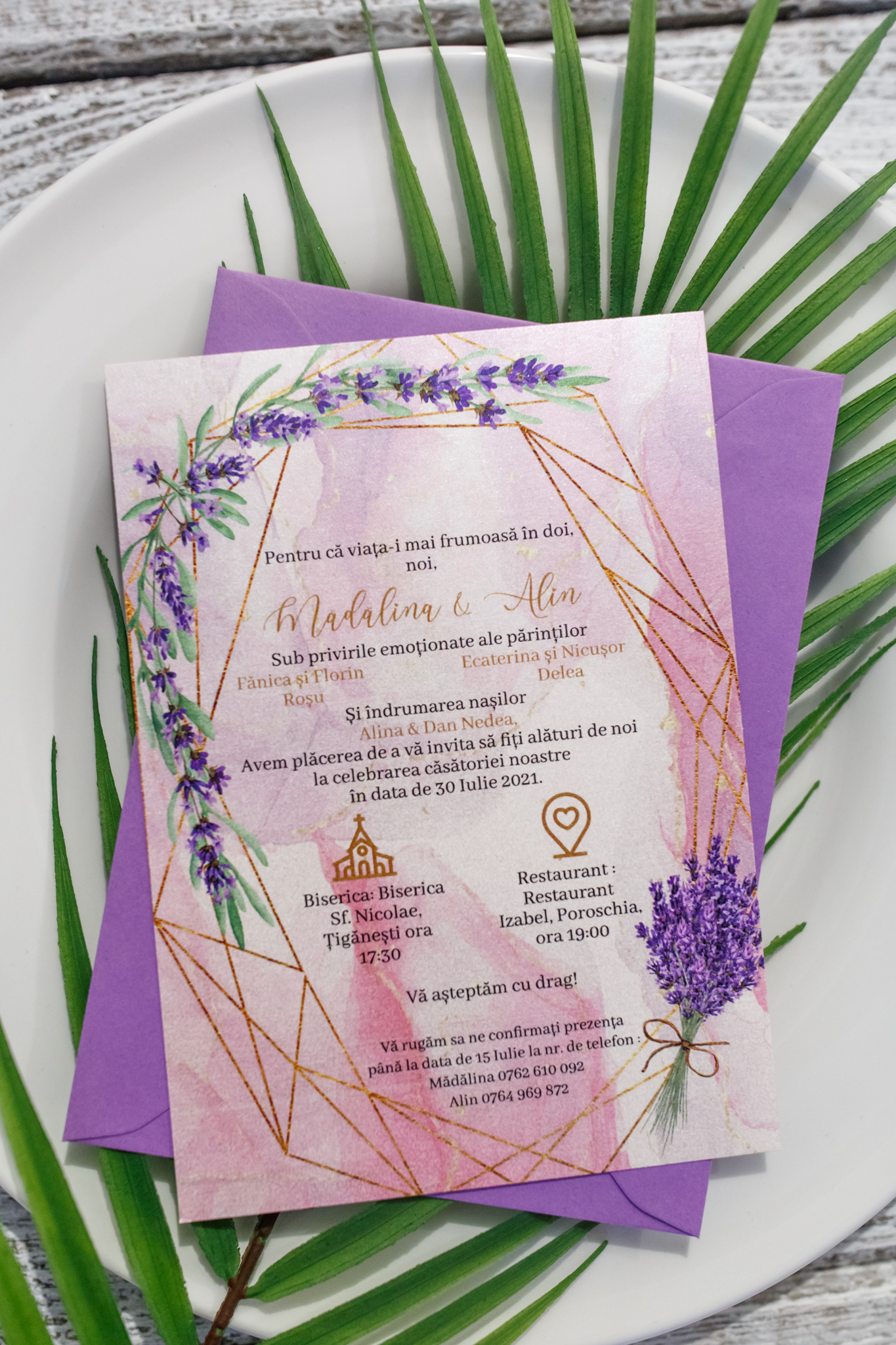 _11A4788 Invitatie de nunta - Lavander - imagine 1