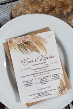 Invitatie de nunta - Floral Pampas - imagine 2