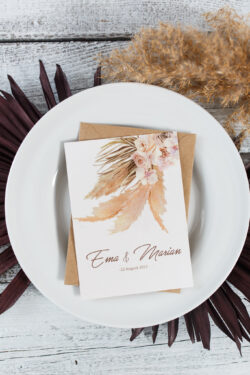 Invitatie de nunta - Floral Pampas - imagine 3