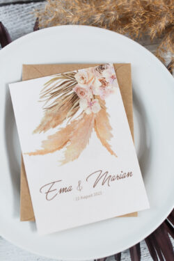 Invitatie de nunta - Floral Pampas - imagine 4