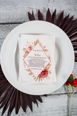 Invitatie de nunta - Red Pampas