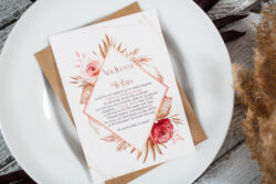 Invitatie de nunta - Red Pampas Craft