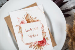 Invitatie de nunta - Red Pampas Craft - imagine 3