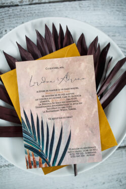 Invitatie de nunta - Gold Palms - imagine 2