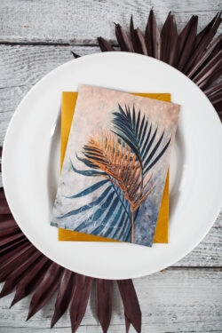 Invitatie de nunta - Gold Palms