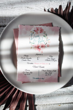 Invitatie de nunta - Pink Watercolor - imagine 5