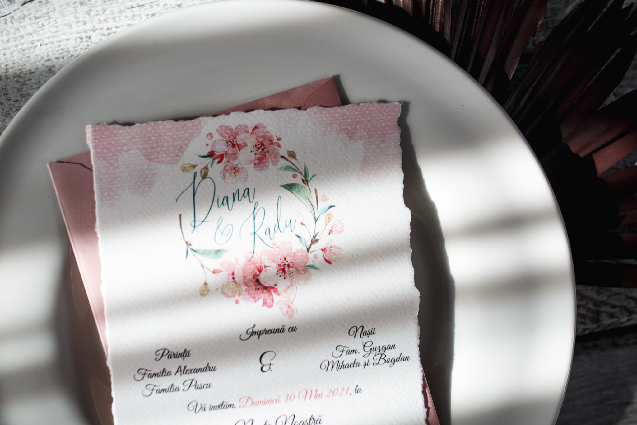 _11A5167 Invitatie de nunta - Pink Watercolor - imagine 1