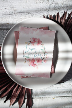 Invitatie de nunta - Pink Watercolor - imagine 2
