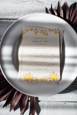 Invitatie de nunta - Yellow Floral - imagine 4