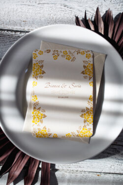 Invitatie de nunta - Yellow Floral - imagine 2