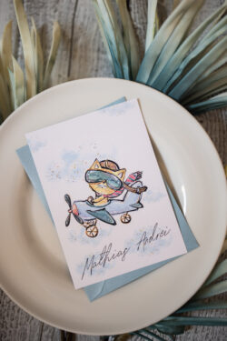 Invitatie Botez - Kitty Plane