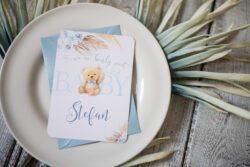 Invitatie Botez - Floral Baby Bear - imagine 5