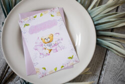 Invitatie Botez - Sweet Bear - Baby Girl - imagine 2