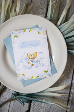 Invitatie Botez - Sweet Bear - Baby Boy