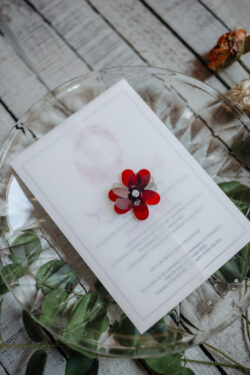 Invitatie - Red Flower - imagine 5