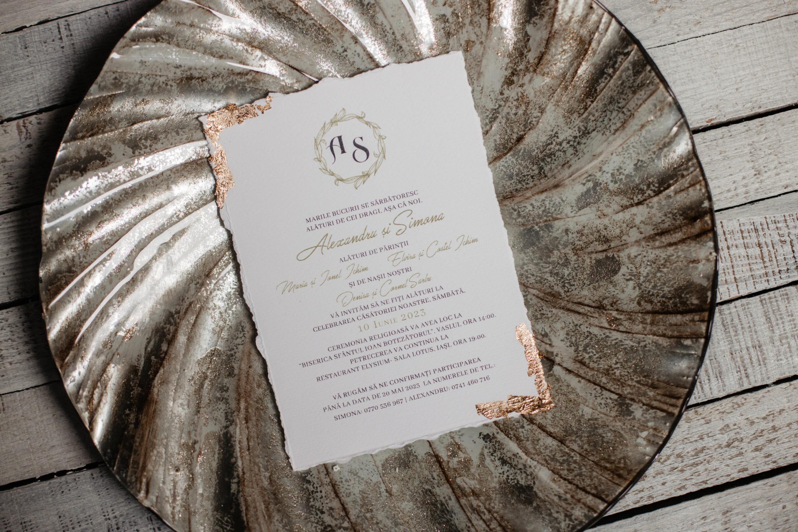 Foto-15 Invitatie - Gold Leaf - imagine 1