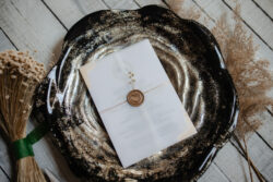 Invitatie de nunta- Gold leaf & Flower - imagine 4