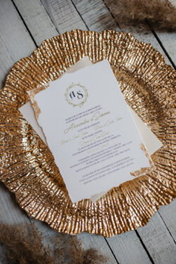Invitatie - Gold Leaf - imagine 4