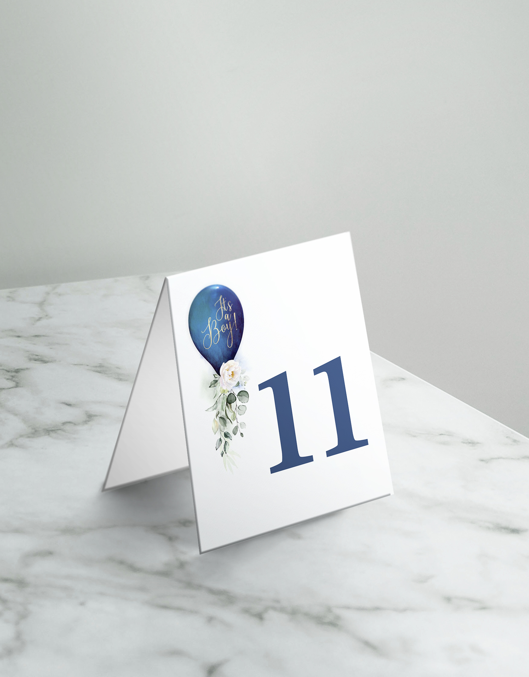 Mockup numar masa - baloon boy Număr Masă - Elefant – Baloon Baby Boy - imagine 1